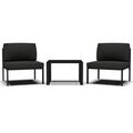 vidaXL 3 Piece Patio Sofa Set with Cushions Aluminum Anthracite