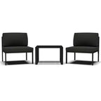 vidaXL 3 Piece Patio Sofa Set with Cushions Aluminum Anthracite