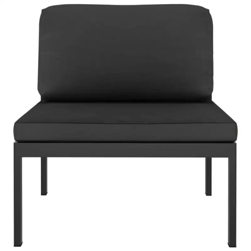 vidaXL 3 Piece Patio Sofa Set with Cushions Aluminum Anthracite