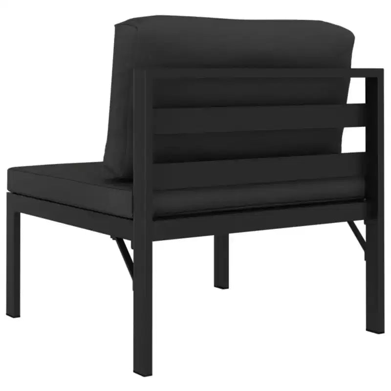 vidaXL 3 Piece Patio Sofa Set with Cushions Aluminum Anthracite