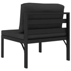 vidaXL 3 Piece Patio Sofa Set with Cushions Aluminum Anthracite