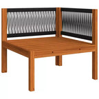 vidaXL Solid Acacia Wood Patio Lounge Set with Cream White Cushions - 6-Piece Outdoor/Indoor Garden Furniture Set