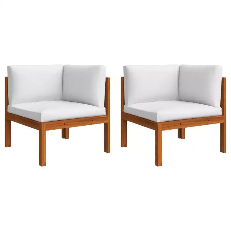 vidaXL Garden Lounge Set Cream Solid Acacia Wood Moderate Durable