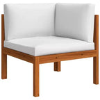 vidaXL Garden Lounge Set Cream Solid Acacia Wood Moderate Durable