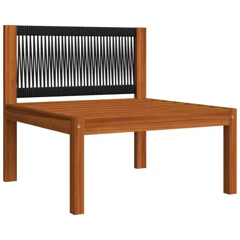vidaXL Modern Patio Lounge Set - 6 Piece Cream Solid Acacia Wood with Cushions - for Garden, Patio, or Living Room