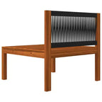 vidaXL Modern Patio Lounge Set - 6 Piece Cream Solid Acacia Wood with Cushions - for Garden, Patio, or Living Room