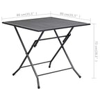 vidaXL Patio Dining Set Patio Mesh Dining Table and Chair Steel Anthracite