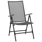 vidaXL Patio Dining Set Patio Mesh Dining Table and Chair Steel Anthracite