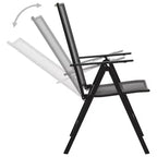vidaXL Patio Dining Set Patio Mesh Dining Table and Chair Steel Anthracite
