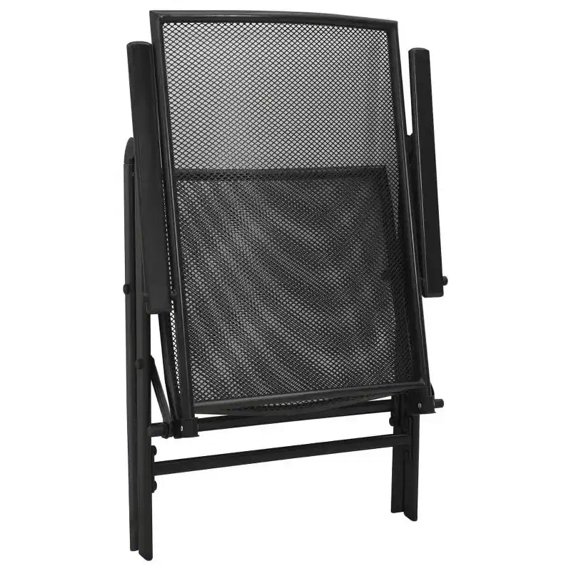 vidaXL Patio Dining Set Patio Mesh Dining Table and Chair Steel Anthracite
