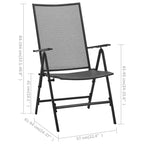 vidaXL Patio Dining Set Patio Mesh Dining Table and Chair Steel Anthracite
