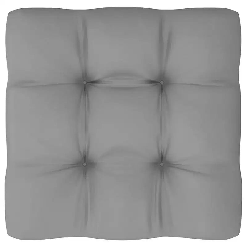 vidaXL Garden Lounge Set Natural wood, Grey cushions
