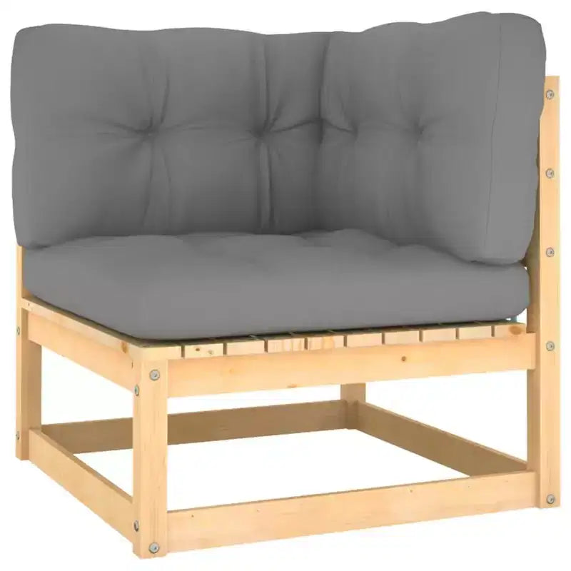 vidaXL Garden Lounge Set Natural Wood Solid Pinewood Large Seats Many