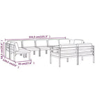 vidaXL Set Divani da Giardino in Alluminio - Design Modulare, Telaio in Alluminio Resistente alle Intemperie, Cuscini di Seduta e Schienali Inclusi, Antracite, Set da 9 pezzi