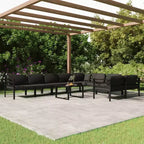 vidaXL Patio Lounge Set - Stylish, Durable & Weather-Resistant Aluminum Garden Lounge Set in Anthracite with Soft Cushions & Modular Design