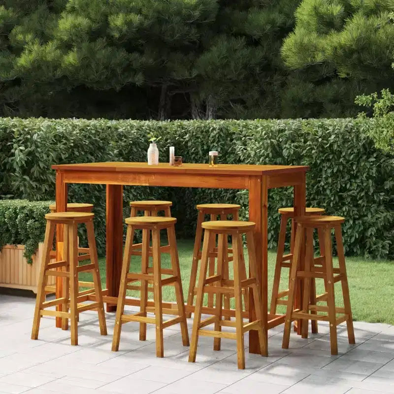 vidaXL Set Bar da Giardino Legno Massello di Acacia Grande Durevole