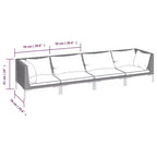 vidaXL Patio Lounge Set Outdoor Sectional Sofa Set Table Poly Rattan Dark Grey