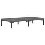vidaXL Patio Lounge Set Outdoor Sectional Sofa Set Table Poly Rattan Dark Gray