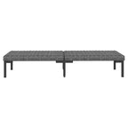 vidaXL Patio Lounge Set Outdoor Sectional Sofa Set Table Poly Rattan Dark Gray