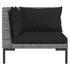 vidaXL Garden Lounge Set Dark grey, Black