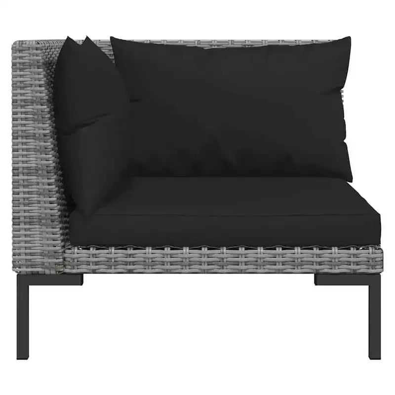 vidaXL Garden Lounge Set Dark grey, Black