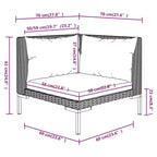 vidaXL Garden Lounge Set Dark grey, Black