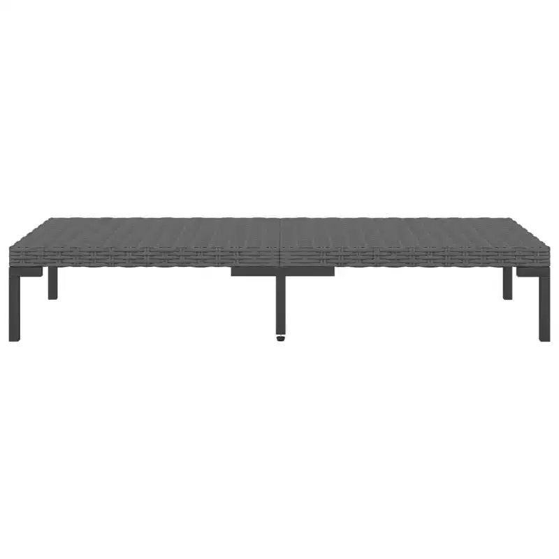 vidaXL Patio Lounge Set Outdoor Sectional Corner Sofa Poly Rattan Dark Grey