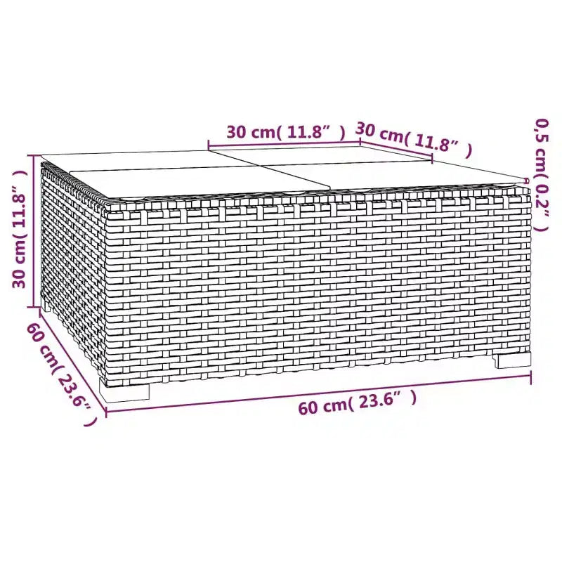 vidaXL Garden Lounge Set Brown PE Rattan 9 Piece Set Modular