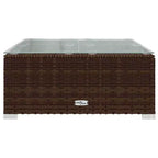 vidaXL Garden Lounge Set Brown PE Rattan 9 Piece Set Modular