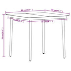 vidaXL Dining Set Black Powder-Coated Steel, Glass, PVC Rattan Stackable