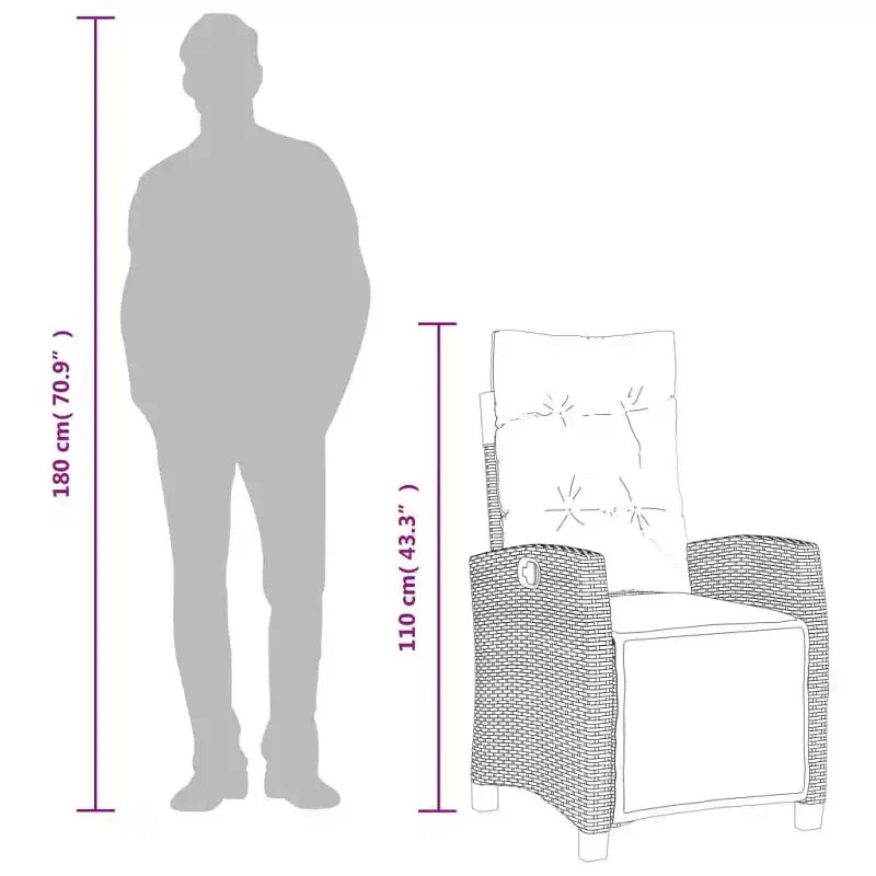 vidaXL Set da pranzo da esterno 9 pz con cuscini, in polyrattan grigio
