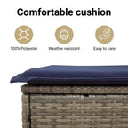 vidaXL Set da pranzo da esterno 9 pz con cuscini, in polyrattan grigio