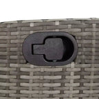 vidaXL Set da pranzo da esterno 9 pz con cuscini, in polyrattan grigio