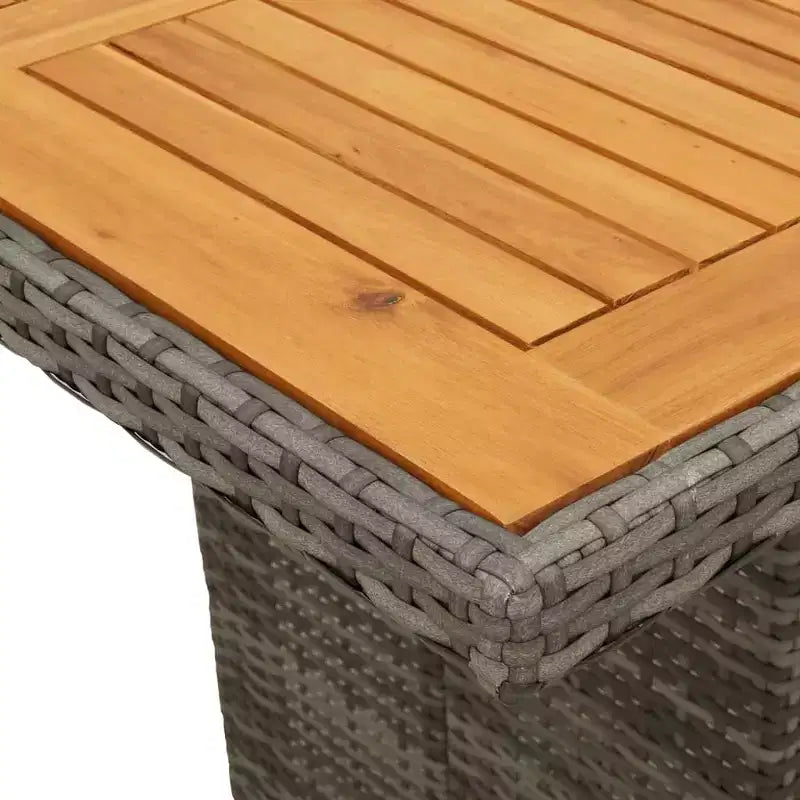 vidaXL Set da pranzo da esterno 9 pz con cuscini, in polyrattan grigio
