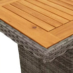 vidaXL Set da pranzo da esterno 9 pz con cuscini, in polyrattan grigio