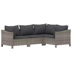 vidaXL Set salotto da giardino 8 pz con cuscini grigio poligiacinto
