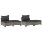 vidaXL Set salotto da giardino 8 pz con cuscini grigio poligiacinto