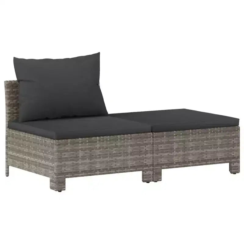 vidaXL Set salotto da giardino 8 pz con cuscini grigio poligiacinto