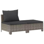 vidaXL Set salotto da giardino 8 pz con cuscini grigio poligiacinto