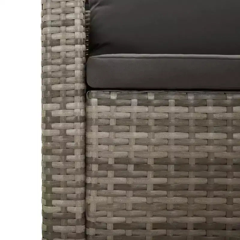 vidaXL Set salotto da giardino 8 pz con cuscini grigio poligiacinto