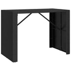 vidaXL Garden Bar Set Black PE rattan One Size Ergonomic Bar Table Set