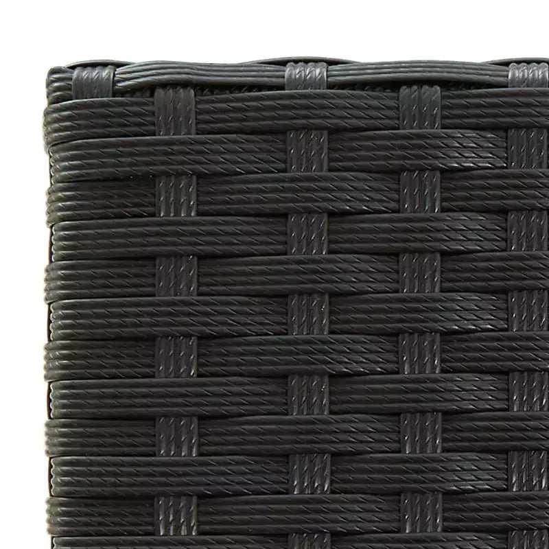 vidaXL Garden Bar Set Black PE rattan One Size Ergonomic Bar Table Set