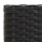 vidaXL Garden Bar Set Black PE rattan One Size Ergonomic Bar Table Set