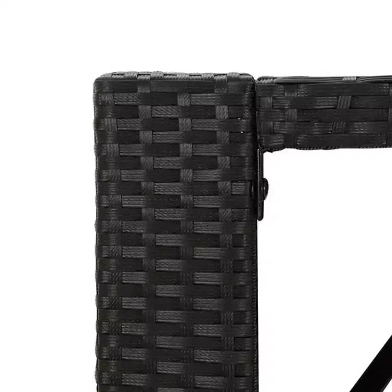 vidaXL Garden Bar Set Black PE rattan One Size Ergonomic Bar Table Set