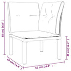vidaXL Patio Lounge Set Outdoor Patio Furniture Black and Gray Poly Rattan