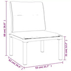 vidaXL Patio Lounge Set Outdoor Patio Furniture Black and Gray Poly Rattan
