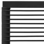 vidaXL Patio Lounge Set Outdoor Patio Furniture Black and Gray Poly Rattan