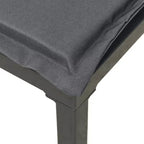 vidaXL Patio Lounge Set Outdoor Patio Furniture Black and Gray Poly Rattan