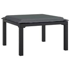 vidaXL Patio Lounge Set Outdoor Patio Furniture Black and Gray Poly Rattan