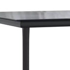 vidaXL Garden Dining Set Black Poly Rattan, Steel, Tempered Glass - 55.1 Table Length 4 Items
